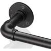 DHLDWQ Aste per tende industriali nere per finestre da 66 a 120, asta per tende oscuranti per esterni, aste per tende resistenti avvolgenti, aste per tende da 2,5 cm, asta per tende rustiche da 167-300 cm