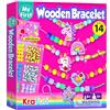 KRAFUN Kit artigianale per braccialetti con unicorno, per bambini dai 5 ai 12 anni, 14 anni, progetti fai da te con braccialetti dell'amicizia, ciondoli, perline, adesivi con gemme, istruzioni, regalo