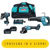 Makita DK0159G301 (JR001 + DF001G + GA005G) COMPLETO CON DUE BATTERIE E CARICABATTERIE + BORSONE