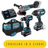 Makita DK0158G301 (TW001G + DF001G + GA013G) COMPLETO CON DUE BATTERIE E CARICABATTERIE + BORSONE