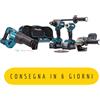 Makita DK0126G401 (TD001G+DF001G+GA005G+JR001G) COMPLETO CON DUE BATTERIE E CARICABATTERIE + BORSONE