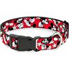 Buckle-Down Collare con Clip in plastica, Motivo Topolino in Pose, Rosso/Nero/Bianco, Larghezza 1,27 cm, Adatto per Collo da 22,9 a 38,1 cm, Taglia L