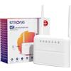STRONG Router WiFi N300 Mbps con SIM, 4G Cat4 LTE, Antenne Esterne Fisse, Porte WAN/LAN 100 Mbps, Router con SIM, Plug and Play, Supporta fino a 32 Dispositivi, Rete Sicura (4GROUTER360)