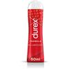 Durex Strawberry, Lubrificante Sessuale Intimo, Gel Lubrificante a Base d'Acqua Adatto per Rapporti Intimi e Preliminari, Gusto Fragola, 50ml