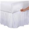 Bed Maker's Levinsohn Magic Skirt Wraparound Ruffled Bedskirt, White, Queen