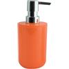 MSV - Dispenser di Sapone INAGUA - Compatibile con Gli Accessori Inagua - Dimensioni Standard - Ø 7 x 18 cm - Arancione - Materiale PS Resistente - Ideale per Il Bagno