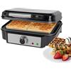 Profi Cook ProfiCook PC-WA 1240 - Piastra per waffle belghe con 2 superfici di cottura, piastra per waffle belga, 1000 Watt, rivestimento antiaderente in acciaio inox, grado di doratura a scelta