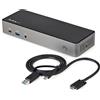 StarTech.com USB-C e USB-A Dock - Docking station universale triplo monitor DisplayPort HDMI 4K 60Hz 85W Power Delivery, Hub 6x USB, GbE, Audio USB tipo C/USB 3.1 Gen 2 10Gbps [DK31C3HDPDUE]