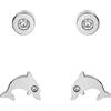 C&s Italy Lucemed Set Orecchini Luce & Delfino