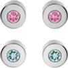 C&s Italy Lucemed Set Orecchini Azzurro & Rosa