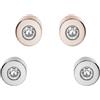 C&s Italy Lucemed Set Orecchini Bianco & Rosa