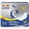 Lines è Assorbente Notte in Lactifless con Ali - 9 pezzi