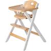 roba Seggiolone per Bambini e Neonati Fold Up Smart - Chiudibile e Poco Ingombrante + Vassoio - con Cinghie Regolabili e Anti-ribaltamento - dalla Nascita ai 6 Mesi - Legno Naturale / Bianco