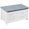 roba Cassapanca miffy - per Riporre Vestiti, Biancheria, Giocattoli - Contenitore Portaoggetti - Convertibile in Panca - Mobili per Bambini - Legno Laccato Bianco e Grigio