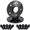 Simoni Racing DR043N/B18N Kit 2 Distanziali Ruota Neri 12 mm 5x112 Centraggio 57,1 mm in Ergal 7075 Anodizzato Nero con Bulloni M14x1.5 Sferici Ch18, Hubcentric, Made in Italy, per Audi VW Seat Škoda