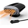 Chuankefanxing Riscaldamento per Auto 150W, Portatile Ventola di Riscaldamento 12V, 2 in 1 Riscaldamento/Raffreddamento Rapido Portatile con Base Girevole 360° per Auto,Bus,Taxi,SUV