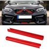 TTCR-II 1 Paio Strisce della Griglia, Inserti Griglia Trim, Emblema della Griglia per Inserti, compatibile con B_MW Serie 2 5 6 7 X1 X2 F10 F11 F12 F13 F01 F02 F03 F04 F07 F39 F45 F46（Rosso）