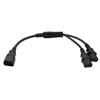 HangTon UPS PDU Computer PC Cavo sdoppiatore di alimentazione da C14 a 2 x C13 10A 250V Prolunga 12 '' (c14-2xc13)