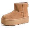 UGG Classic Mini Platform, Stivali alla Moda Donna, Marrone (Burnt Cedar), 43 EU