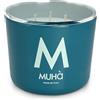 MUHA' | Candela Profumata in Vetro Turchese, Fragranza Menta e Sandalo, Profumatore per Ambienti, Formato da 500 Gr