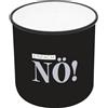 GRUSS & CO Candela in tazza con motivo Nö | Portacandele stampato, porcellana, altezza 8,8 cm, diametro 8,4 cm | regalo, articolo decorativo | 74774