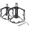 Velxnigt Pedali per bicicletta in alluminio, antiscivolo, con 3 cuscinetti sigillati, 9/16 pollici, adatti per mountain bike, MTB, BMX, bici elettriche, bici da corsa(Nero)