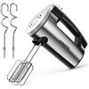 VINATO Frullino Elettrico a Mano, 300W Mixer con 6 Velocità, 2 Frullini e 2 Ganci Impastatori in Acciaio Inox per Mescolare Uova, Impasti e Dolci