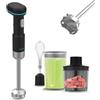 Cecotec Frullatore a Immersione Portatile BlendGo Hand Scratchless. Motore DC 180W, 6.500-13.000RPM, Carica 2h, Accessori Versatili, Supporta Temp. 60-96°C, 30min di Uso, Lavastoviglie