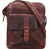 STILORD Luan Borsa a tracolla uomo piccola in pelle vintage Borsello in cuoio per Tablet 10.1 pollici Borsetta donna Colore:milano - marrone