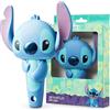 Disney Stitch Spazzola per Capelli Donna Bambina Wet Brush Districante Spazzola Piatta Scioglinodi per Capelli Bagnati e Asciutti Minnie Marie Baby Yoda Stitch Gadget (Blu Stitch 3D)