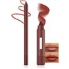 Prreal Lip Liner Pencil and Crayon Lipstick Set 2 in 1 Matte Lip Liner and Lipstick Combo, Waterproof, Long Lasting, High Pigmented Lip Makeup Kit per donne (02 Nude Pink)