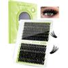 NAGARAKU Ciglia Finte Ciuffetti 80D 100D Volume Russo Set 280 Cluster Fai Da Te Extension Fluffy Naturali Individuali Eyelash Banda Sottile per Principianti a Casa 14 File Scatola XL (0,07mm C 9-15mm)