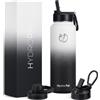 Hydropal Borraccia Termica in Acciaio Inox, Borraccia con Cannuccia 500ml/750ml/1L/1.2L/1.9L, Bottiglia Termica Doppia Parete per Bevande Calde e Fredde, Thermos Senza BPA per Scuola, Sport, Palestra