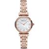Emporio Armani Orologio Donna, movimento a due lancette, cassa in acciaio inossidabile oro rosa 28 mm con bracciale in acciaio inossidabile, AR11316