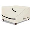 Porch Shield Copertura per pouf da patio, impermeabile, quadrato, per esterni, 67 x 27 x 45 cm, beige