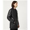 Fatto a mano Elegante blazer da ufficio in pelle di agnello nero da uomo in pelle formale ...