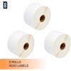 GROF 3 rotoli di etichette termiche lavabili - 57 mm x 32 mm - 1500 etichette, compatibili con Zebra e altre stampanti [3 rotoli/4500 etichette]
