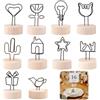 Dhisperares 10 Pezzi Cubo Base Memo Foto Titolare Carta, Segnaposto Tavolo in Legno, Porta Foto con Mollette, Carta Nota Clip, Foto Memo Clip, Segnaposto Tavolo in Legno per Ristoranti, Matrimonio, Compleanno