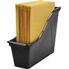 Storex Cestino per libri piccolo - Organizer in plastica ad incastro per casa, ufficio e classe, nero, confezione da 6 (70123C06C)