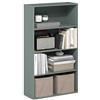 Furinno PASIR Libreria a 4 ripiani, con ripiano aperto, 23.9 x 59.9 x 105.9 cm, per soggiorno, camera da letto, ufficio domestico, Verde Salvia
