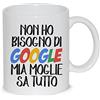 thedifferent Tazza Mug Mia Moglie Sa Tutto Frase Divertente Tazza in Ceramica Thè/Latte Idea Regalo per Tutte Le Occasioni