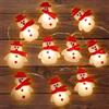 YUYWWAN Luci Natalizie da Interno 3 Metri 20 LED Luminosa di Natale Lucine Albero di Natale Pupazzi di Neve Luci Decorative per Feste, Camera da Letto, Casa