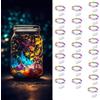 GETWHT Catena di luci a LED a batteria, 22 pezzi, 1 m, 10 LED, luce bianca calda, per camera da letto, feste, matrimoni, giardino, decorazione interna ed esterna