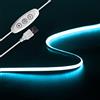 Tayire blu ghiaccio USB 5V COB striscia LED retroilluminazione TV, 2m 960LEDs Dimmerabile catena luminosa a striscia LED CRI90+ 4mm luce nastro LED per TV Retroilluminazione PC Camera da letto