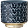 Nordring - Vaso decorativo retrò, vaso vintage per piante da interno, vaso per piante grasse Goldy S (10 cm ø), petrol, ceramica