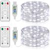 Forepin Stringa Luci LED 100 LED, 10M Luci Stringa LED con Presa USB, 8 Modalità Impermeabili Lucine Led Decorative per Esterni Interni Giardino Matrimonio Albero
