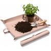 Livlig53 LIVLIG tappetino per piante, robusto tappetino in pelle, tappetino da lavoro idrorepellente, tappetino per giardinieri, 70x45 cm, rosa