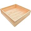 Anktily 1 set di scatole quadrate in legno grezzo, 30 x 30 x 8 cm, contenitore rustico in legno naturale per la casa, l'ufficio e la decorazione del luogo