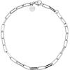 LUUK LIFESTYLE Braccialetto a catena forzatina in acciaio inossidabile, lunghezza regolabile, design fresco, argento