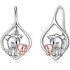 AXELUNA Orecchini a forma di elefante da donna, in argento sterling 925, con elefante, regalo di compleanno, Argento sterling